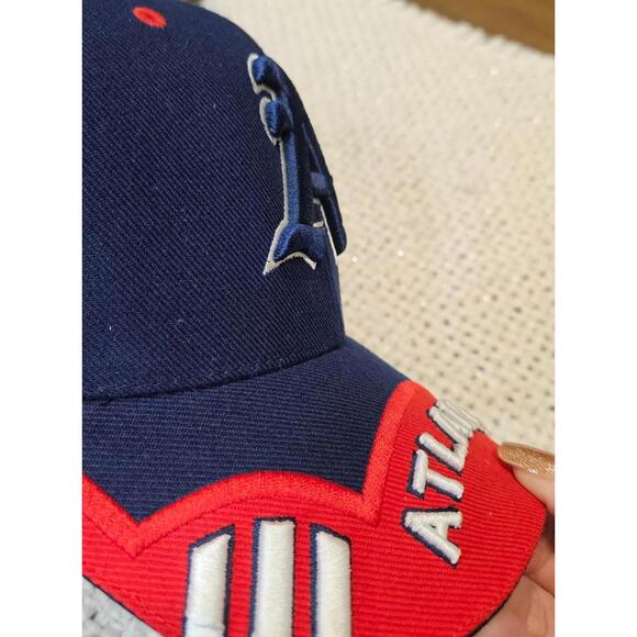 Atlanta Raised Lettering Baseball Cap One Size Snap Back - Picture 3 of 6